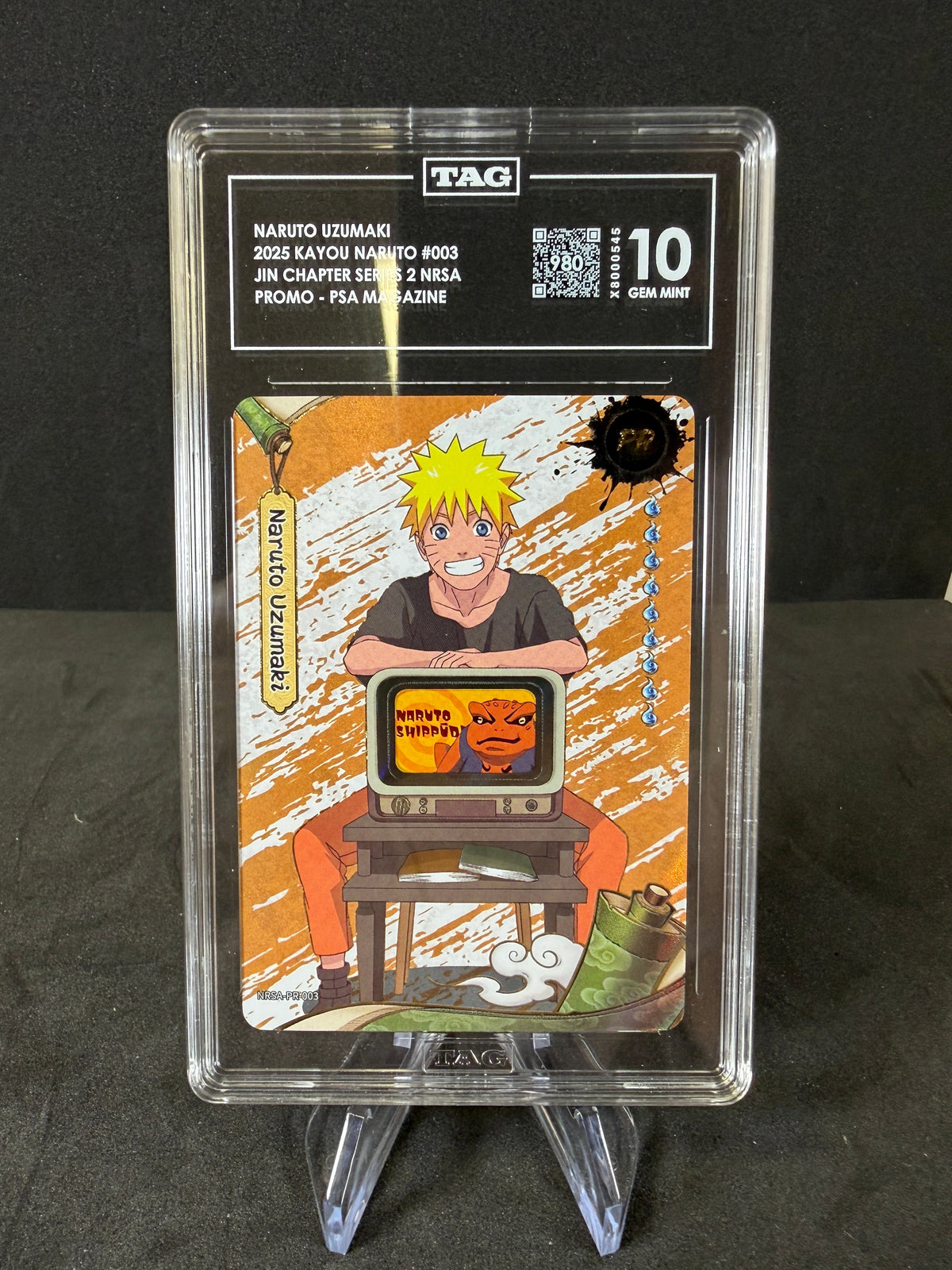 Kayou Naruto Uzumaki PR TAG 10 PSA Magazine English Foil Promo Card