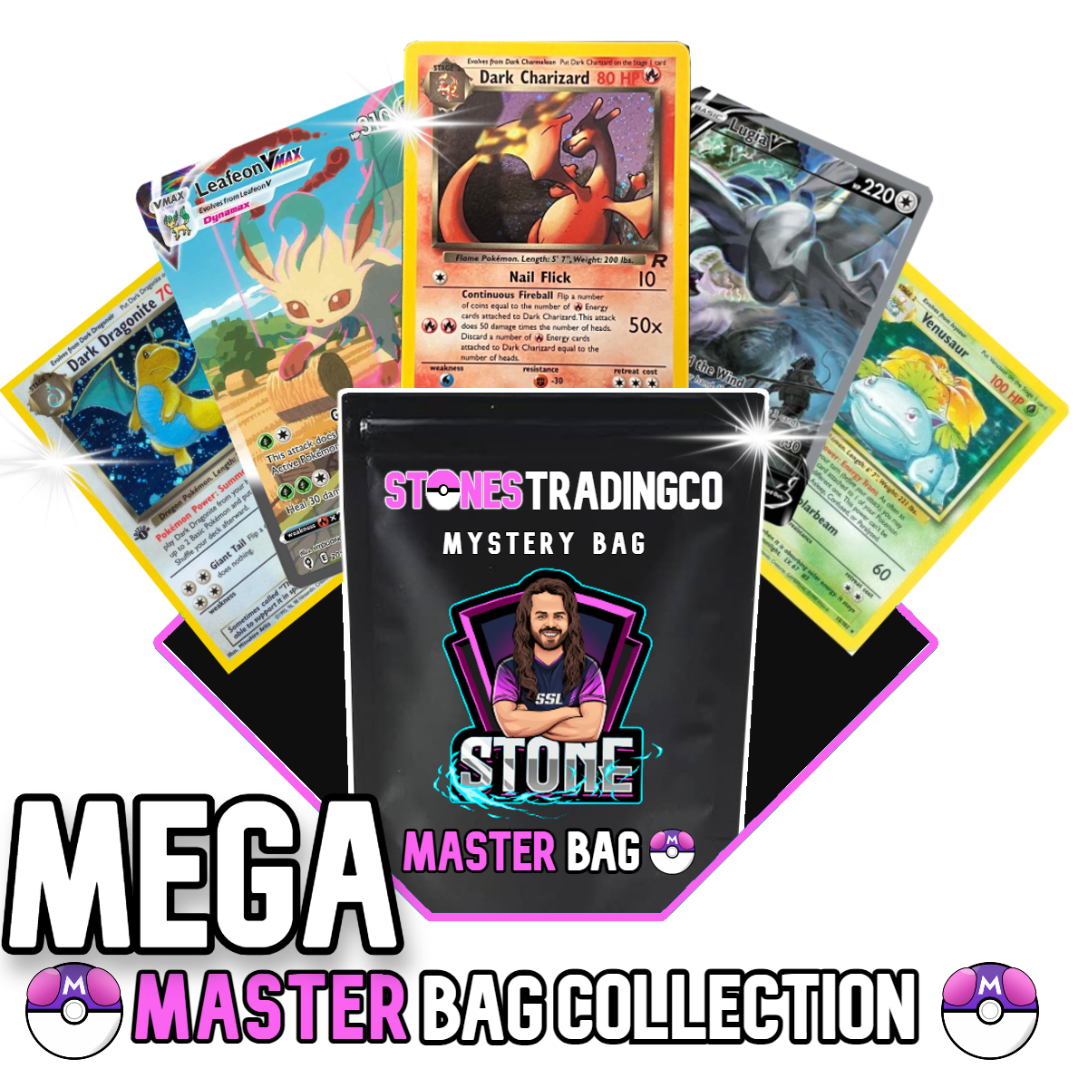  MEGA Master Bag - Pokemon Mystery Bags by StonesTradingCo